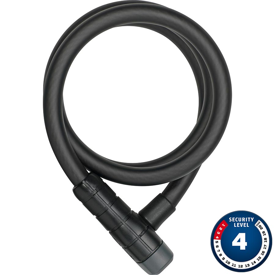 CABLE LOCK, KEY, 12MM, 85CM, BLACK