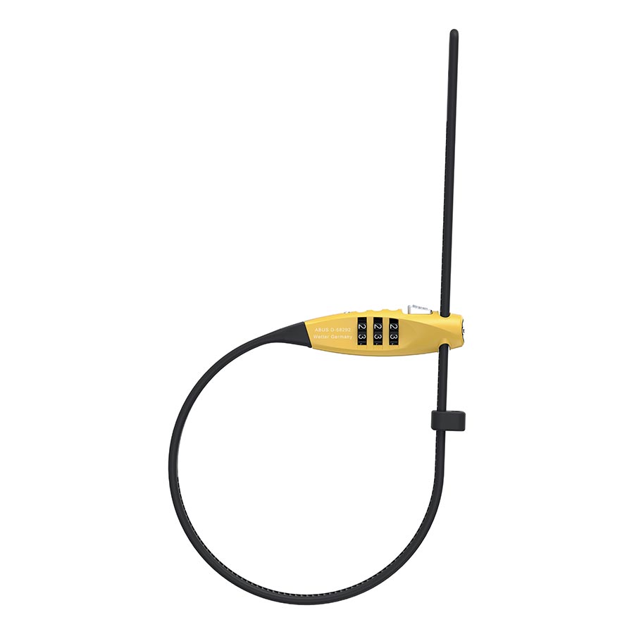 CABLE LOCK, COMBINATION, 4MM, 45CM, YELLOW