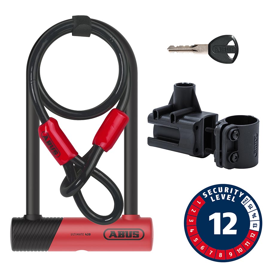 U-LOCK, KEY, 150X230MM, 5.9''X9'', THICKNESS IN MM: 14MM, RED