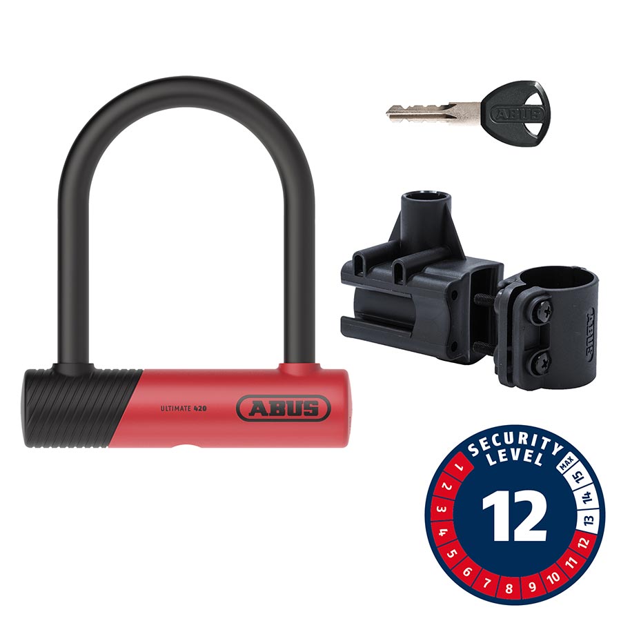 U-LOCK, KEY, 140X150MM, 5.5''X5.9'', THICKNESS IN MM: 14MM, RED