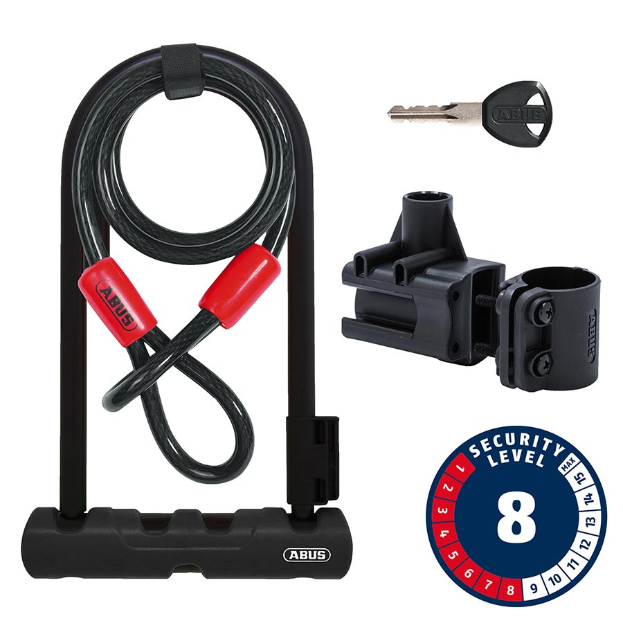 U-LOCK, KEY, 12MM, 170X230MM, 6.7''X9'', BLACK