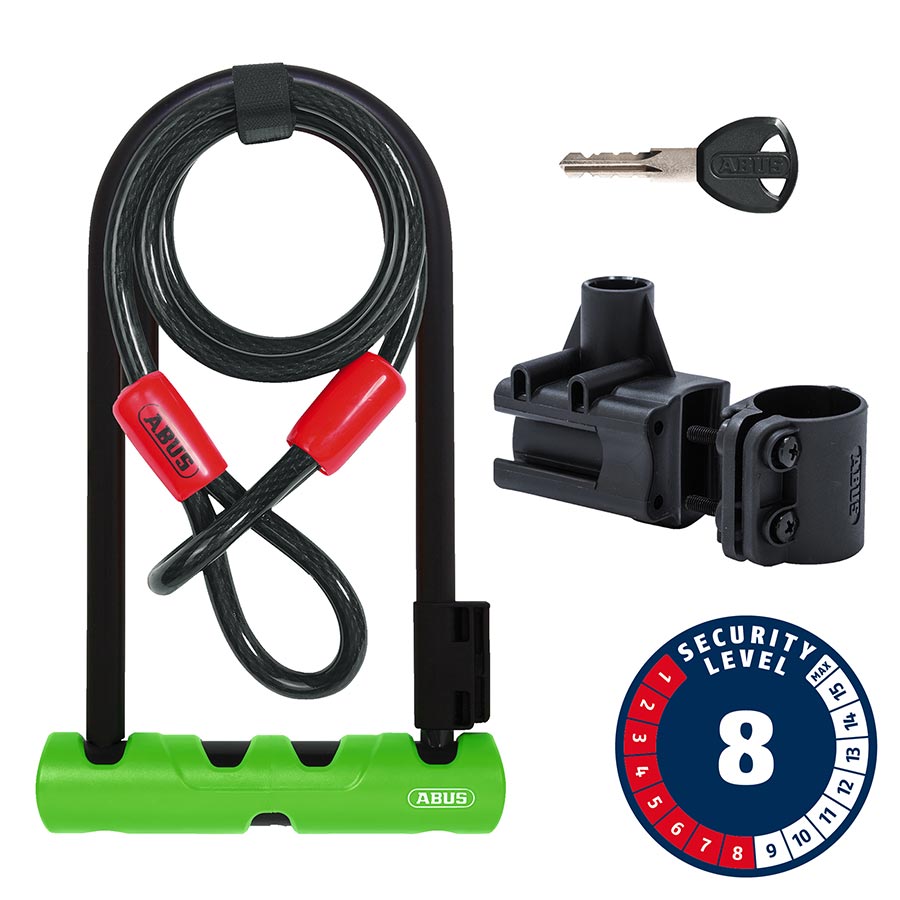 U-LOCK, KEY, 12MM, 170X230MM, 6.7''X9'', GREEN