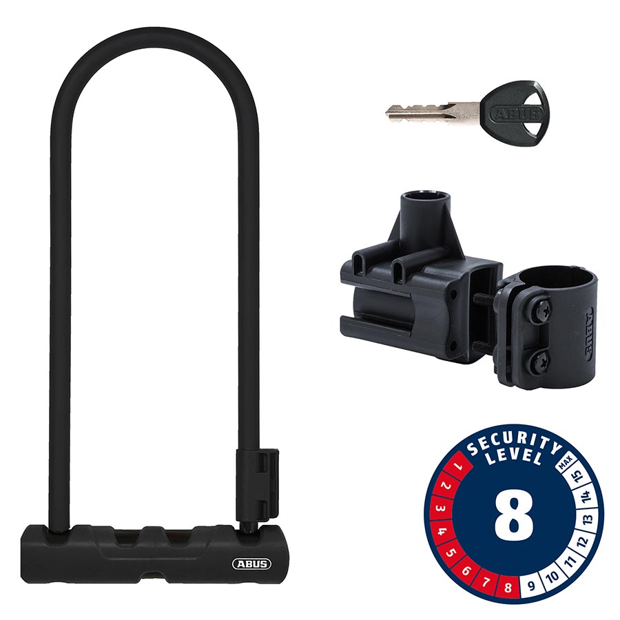 U-LOCK, KEY, 12MM, 170X300MM, 6.7''X11.8'', SH34, BLACK
