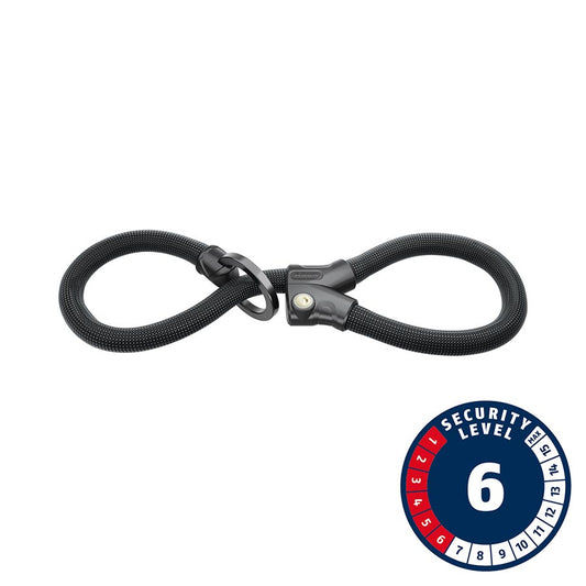CHAIN LOCK, KEY, 6MM, 140CM, 4.6', BLACK