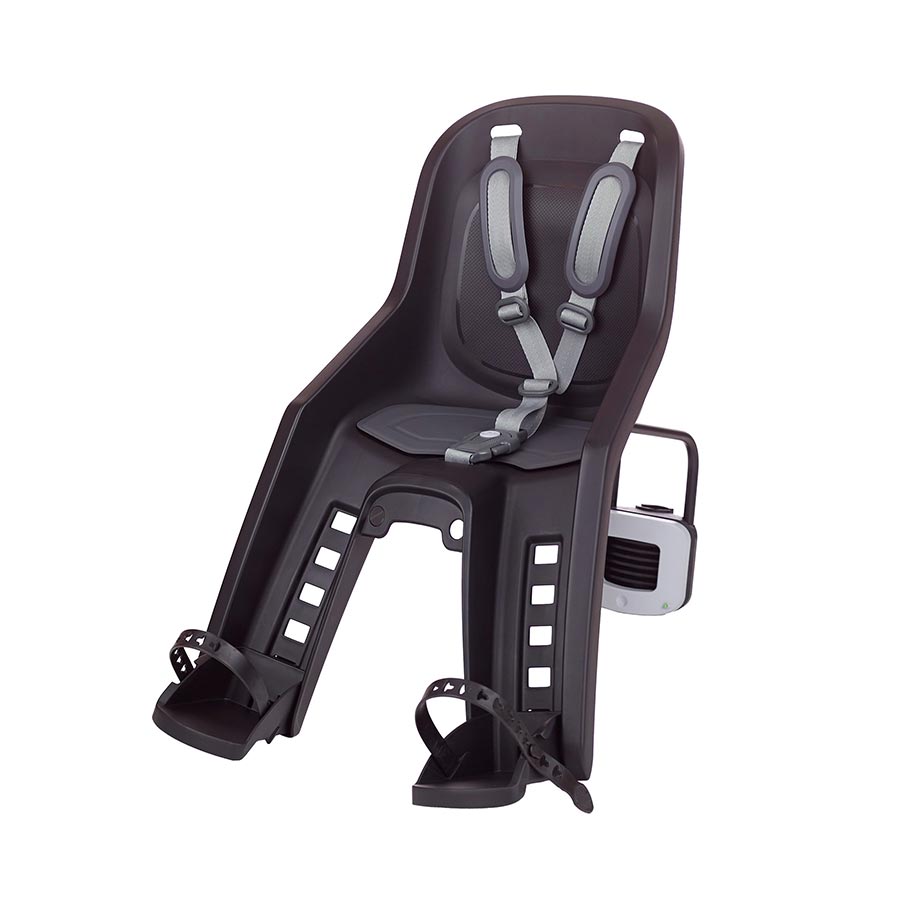 BABY SEAT, ON FRAME, BLACK/DARK GREY, BLACK