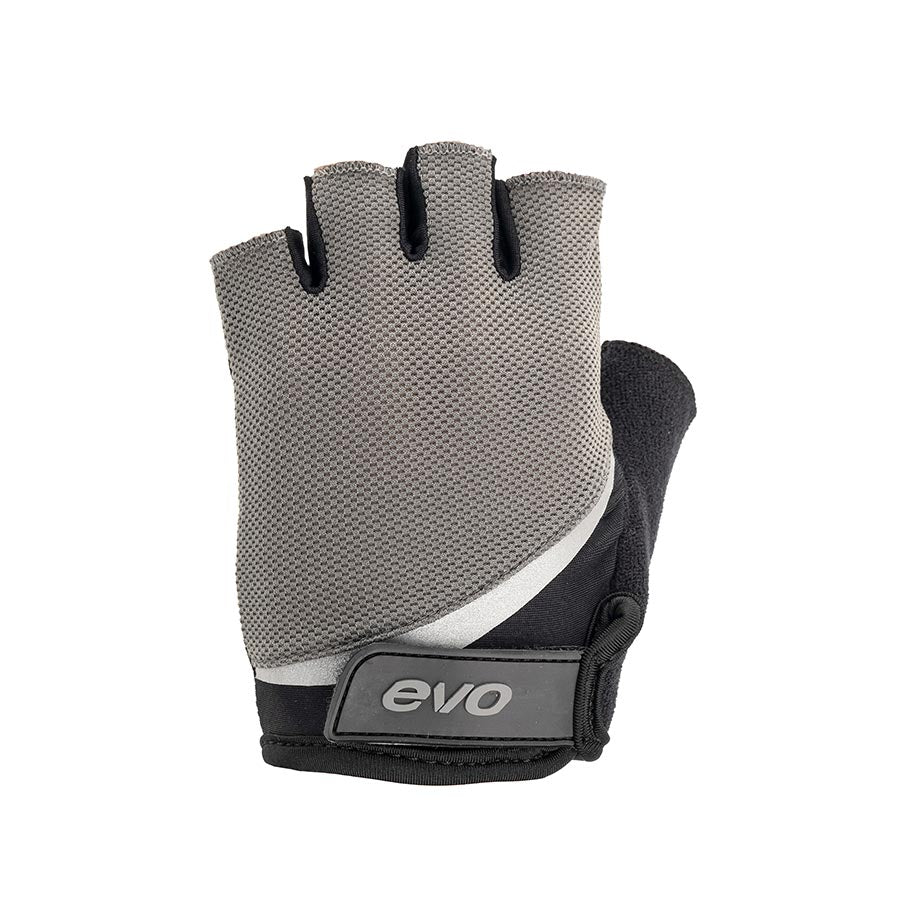 SHORT FINGER GLOVES, BLACK/GRAY, M, PAIR