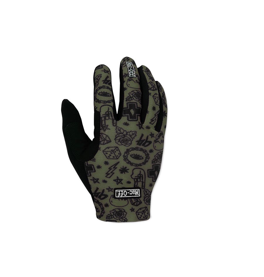 FULL FINGER GLOVES, GREEN, L, PAIR
