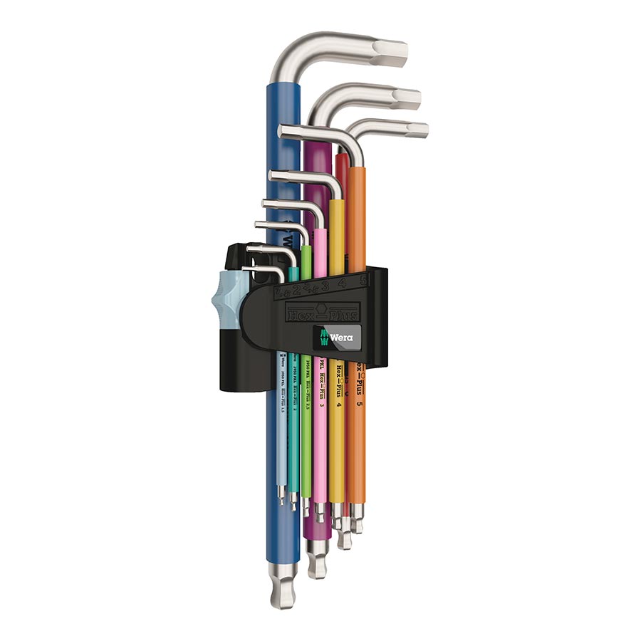 HEX WRENCH, 9PCS SET, MULTICOLOR LONG ARM HEX, SET, METRIC