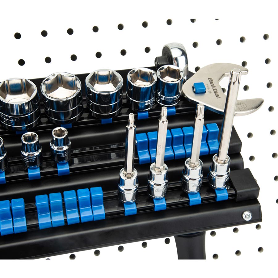 WALL MOUNTED SOCKET, BIT AND TORQUE TOOL ORGANIZER