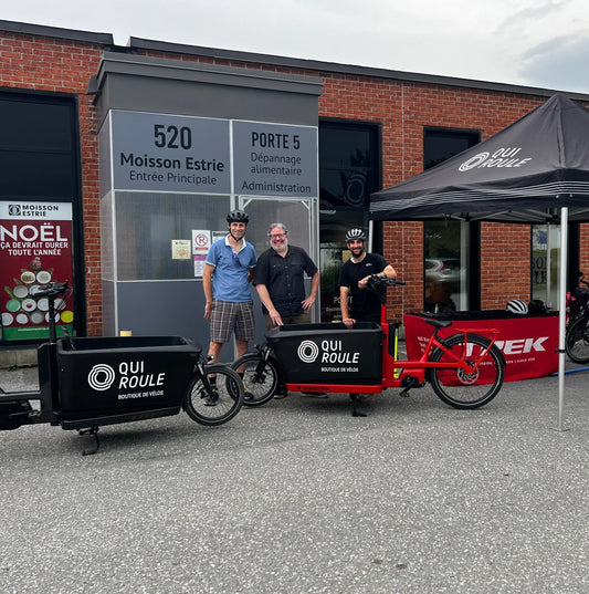 Moisson Estrie s'associe au Qui Roule pour propulser son service de livraison en vélo cargo électrique