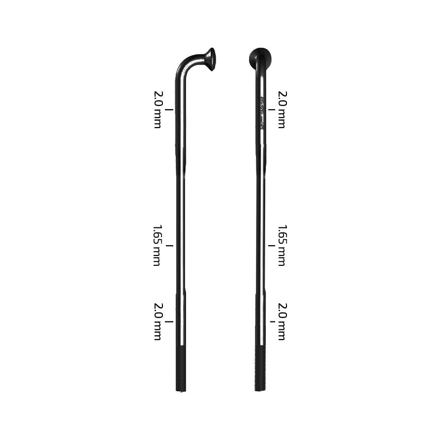 SPOKES, J-BEND, BLACK, 282MM, 3PCS