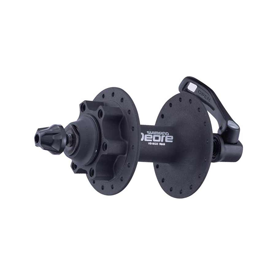 FRONT DISC BRAKE HUB, 32H, 6-BOLT, 100MM, QR, BLACK