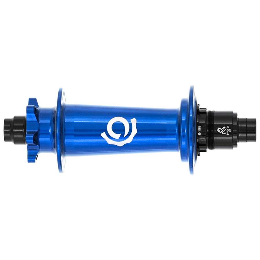 DISC HUB, REAR, 28H, 12MM TA, 148MM, SHIMANO MICRO SPLINE, BLUE
