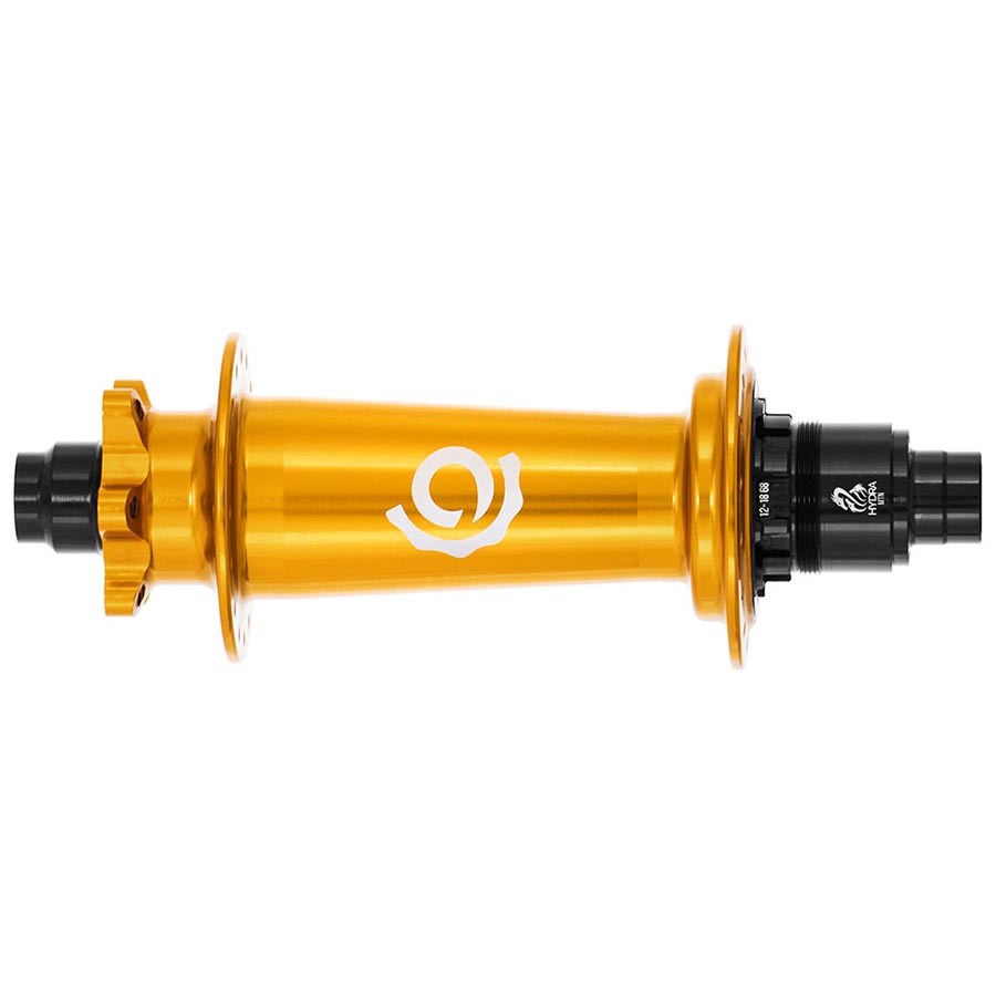 DISC HUB, REAR, 28H, 12MM TA, 148MM, SHIMANO MICRO SPLINE, GOLD