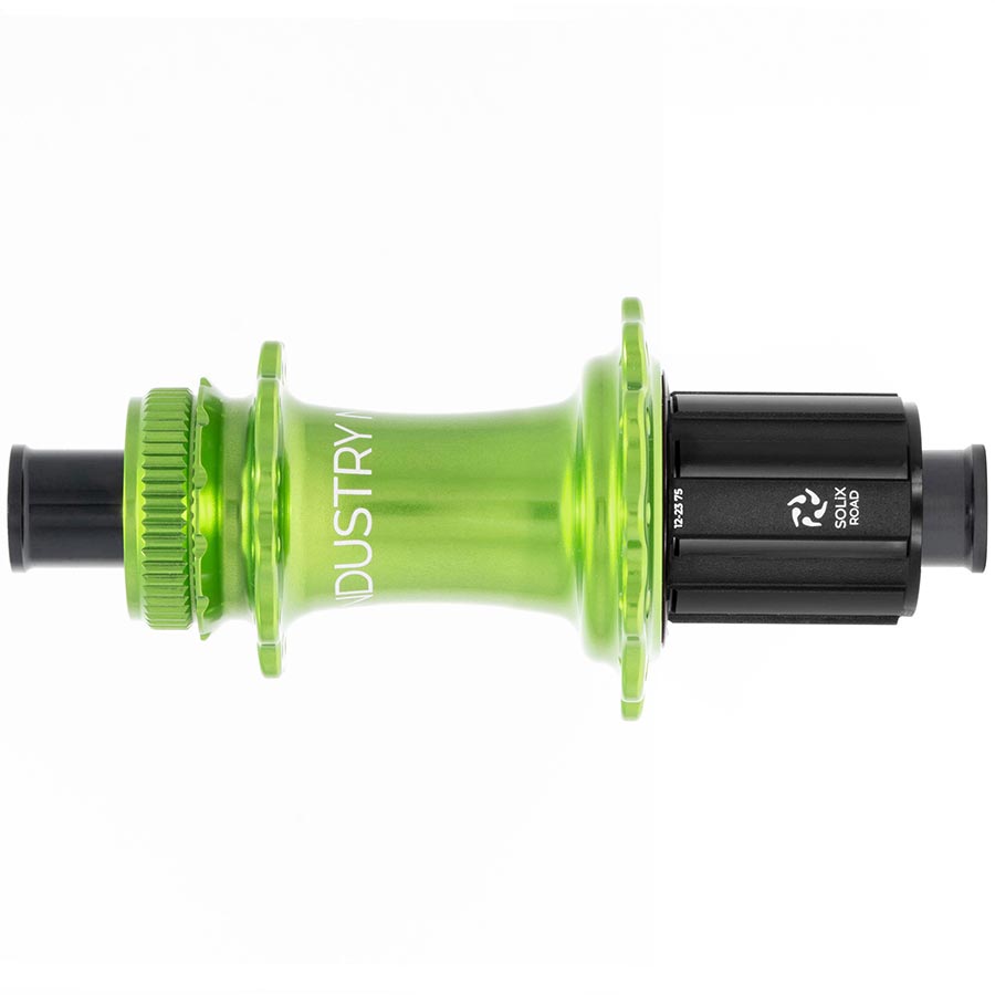 DISC HUB, REAR, 28H, 12MM TA, 142MM, SHIMANO HG 11, LIME
