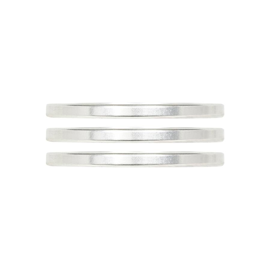 HEADSET SPACER, 1-1/8'', HEIGHT: 2.5MM, ALUMINUM, SILVER, 3PCS