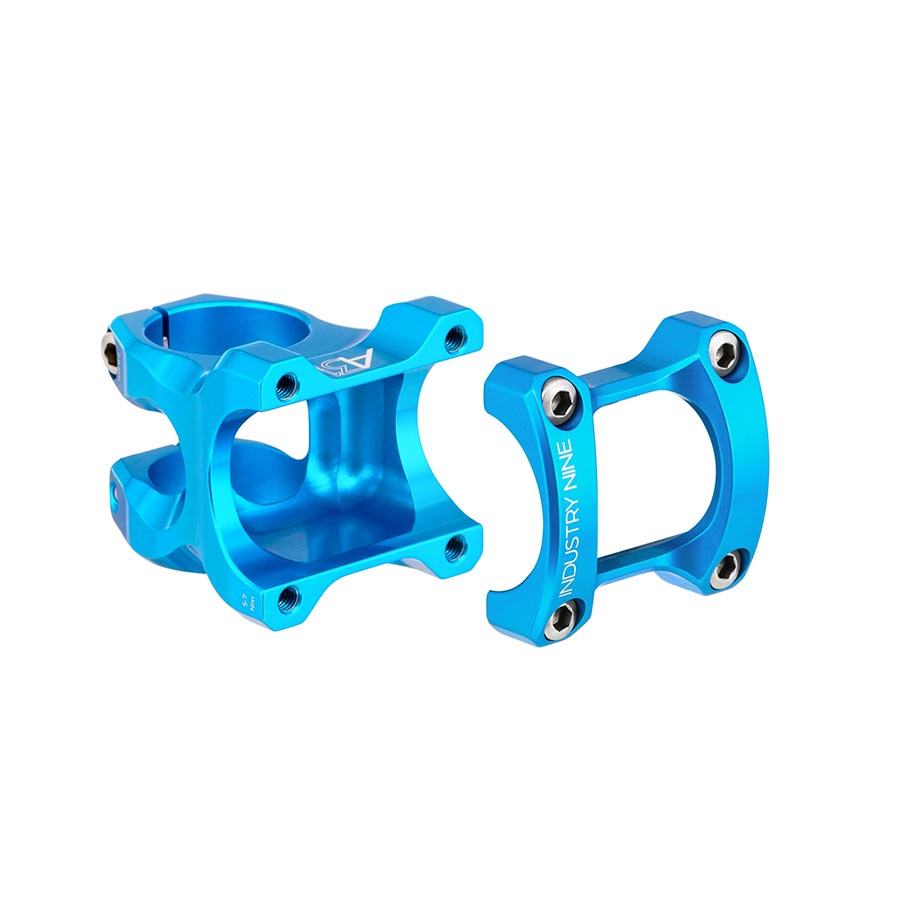 STEM, DIAMETER: 31.8MM, LENGTH: 30MM, STEERER: 1-1/8'', 8°, TURQUOISE