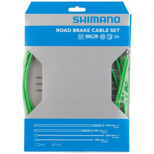 ROAD PTFE BRAKE CABLE SET GREEN
