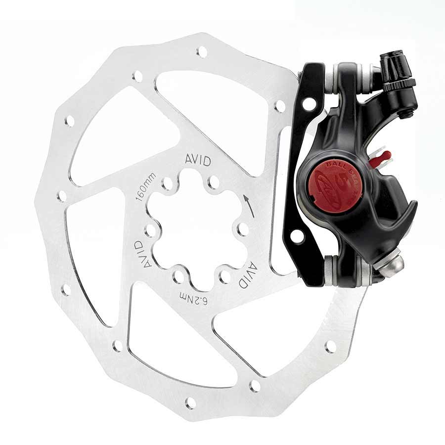 MECHANICAL DISC BRAKE, FRONT OR REAR, 160MM, BLACK