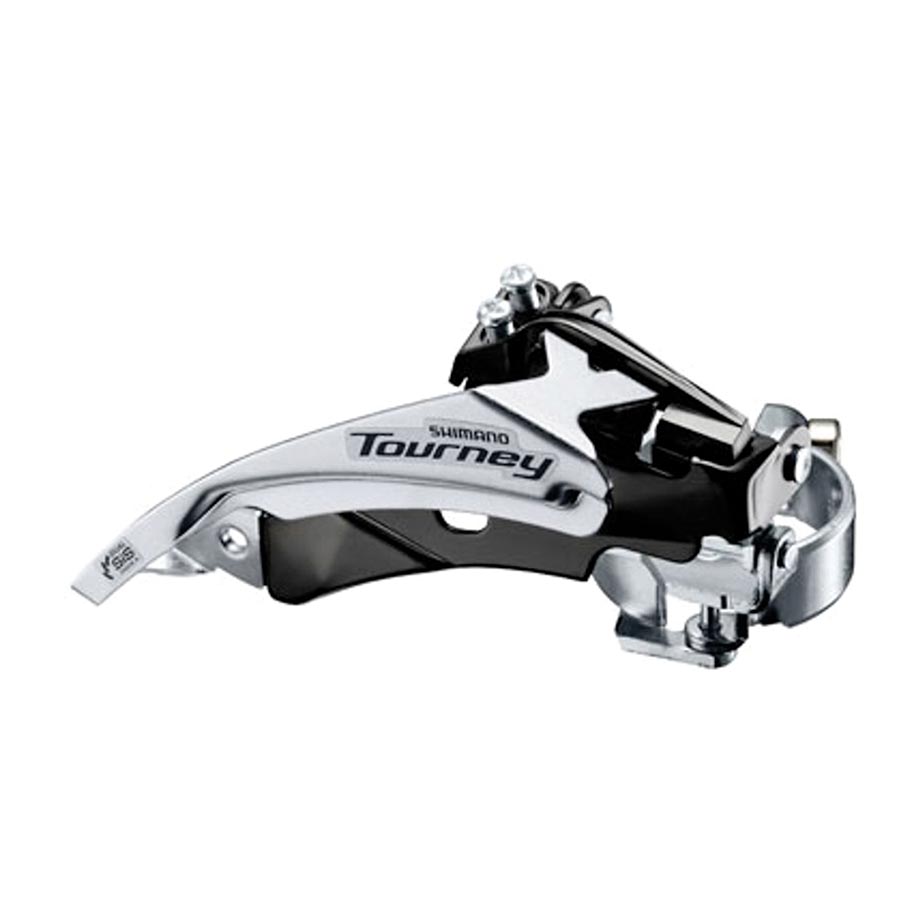 FRONT DERAILLEUR, 3X6/7/8, SWING: TOP, CABLE PULL: DUAL, LOW 31.8/34.9MM, 42T MAX