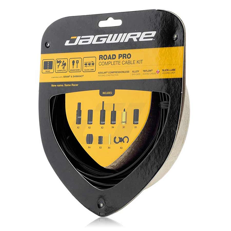 COMPLETE BRAKE CABLE & HOUSING KIT, SRAM/SHIMANO, STEALTH BLACK (MATTE)