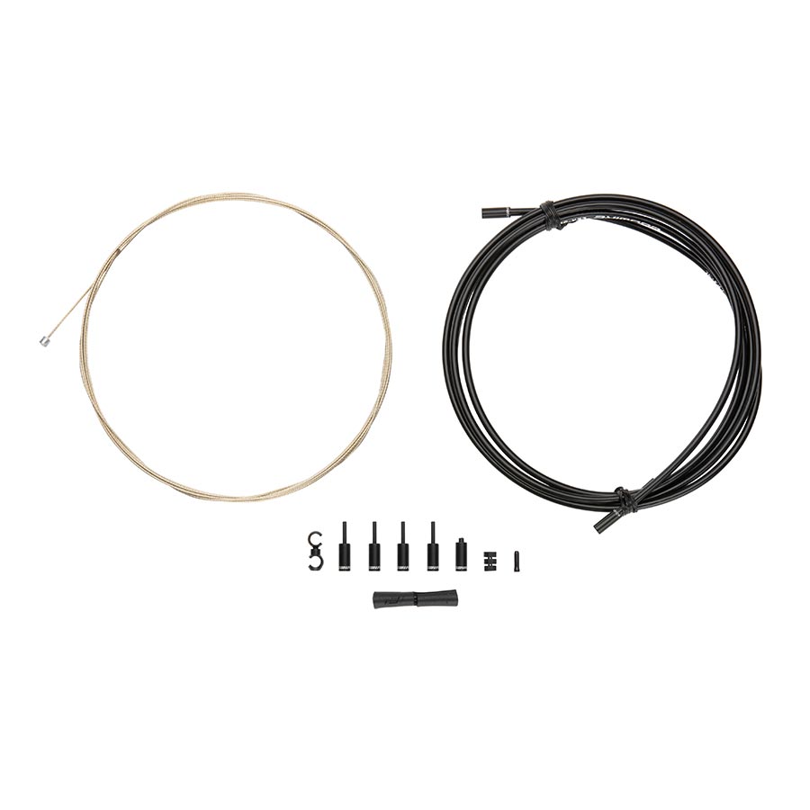 SHIFTER CABLE AND HOUSING SET, STAINLESS STEEL, 2200MM, BLACK, SHIMANO/SRAM