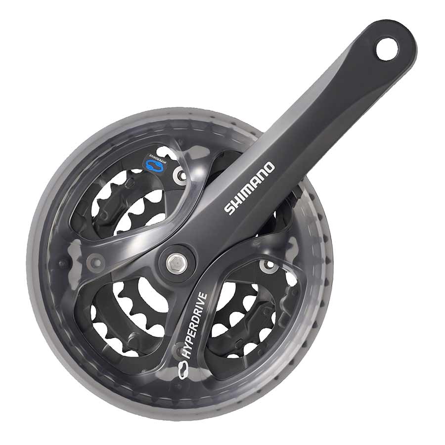 CRANKSET, MTB, 6/7/8 SP., 22/32/42T, BCD:64/104, SQUARE, 170MM, BLACK