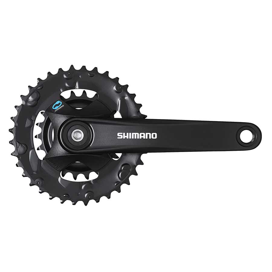 CRANKSET, SPEED: 7/8, BCD: RIVETS, 22/36, SQUARE, 175MM, BLACK, MTB