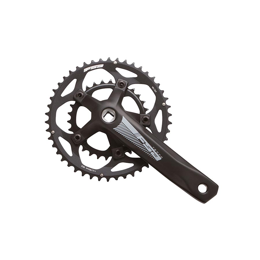 CRANKSET, SPEED: 10/11, BCD: 80/110, 30/46, SQUARE, 172.5MM, BLACK