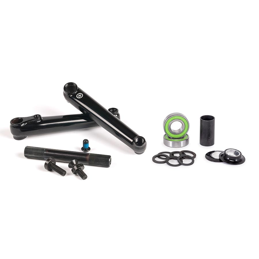 CRANKSET, SPINDLE: 19MM, 19MM, 175MM, BLACK, BMX, SET