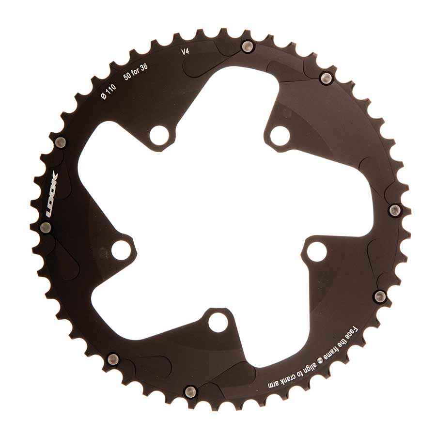 50T, 11SP, BCD: 110MM, 5 BOLT, ZED 3, OUTER CHAINRING, FOR 36, ALUMINUM, BLACK