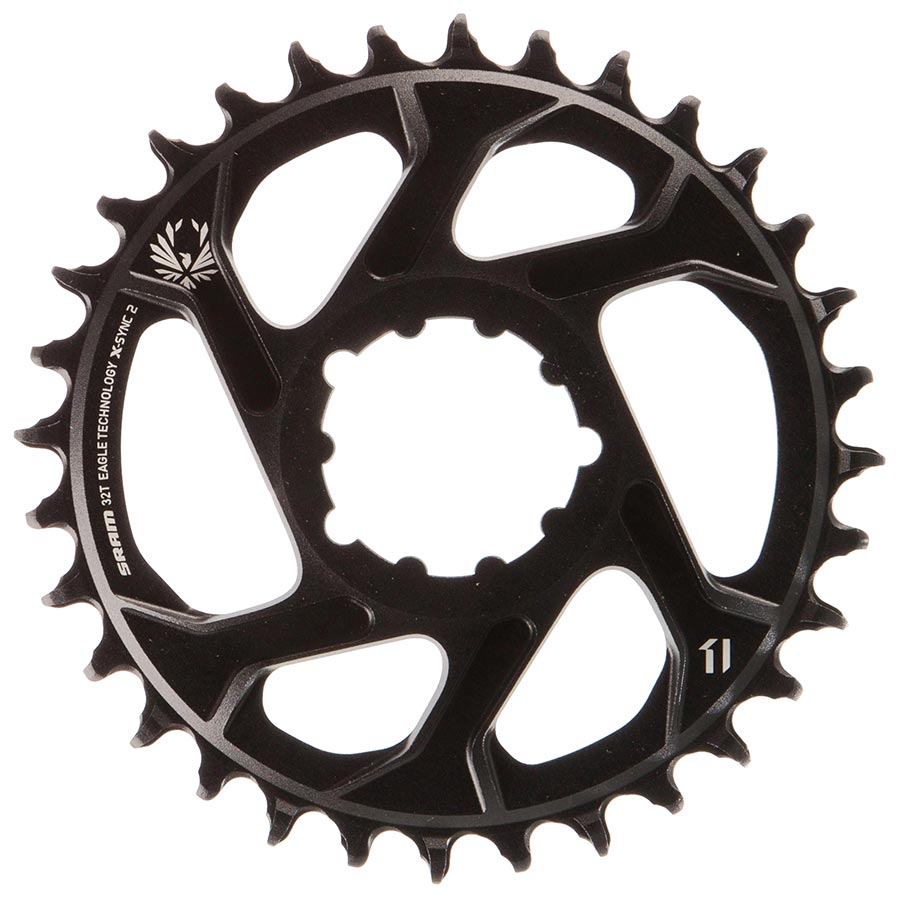 6MM OFFSET, 32T, 12SP., BCD: DIRECT MOUNT, SINGLE CHAINRING, ALUMINUM, BLACK