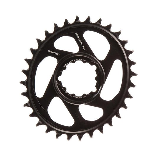 32T CHAINRING, 11/12SP, BCD: DIRECT MOUNT, ALUMINUM, BLACK, 6MM OFFSET