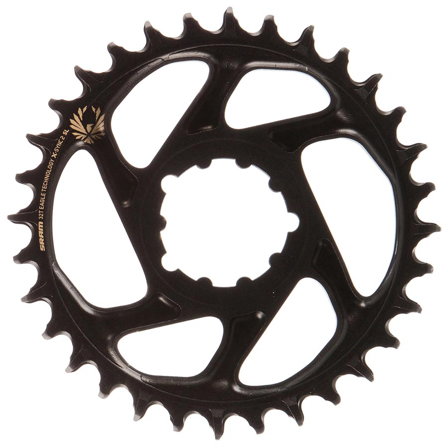 CHAINRING, TEETH: 32, SPEED: 11/12, BCD: DIRECT MOUNT, SINGLE, ALUMINUM, GOLD