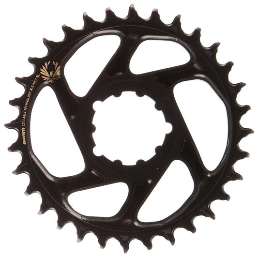 CHAINRING, TEETH: 32, SPEED: 11/12, BCD: DIRECT MOUNT, SINGLE, ALUMINUM, GOLD