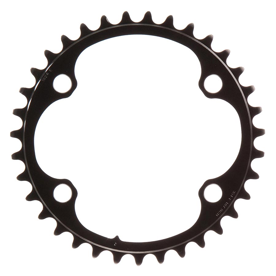 CHAINRING, TEETH: 35, SPEED: 12, BCD: 107, BOLTS: 4, INNER, ALUMINUM, BLACK
