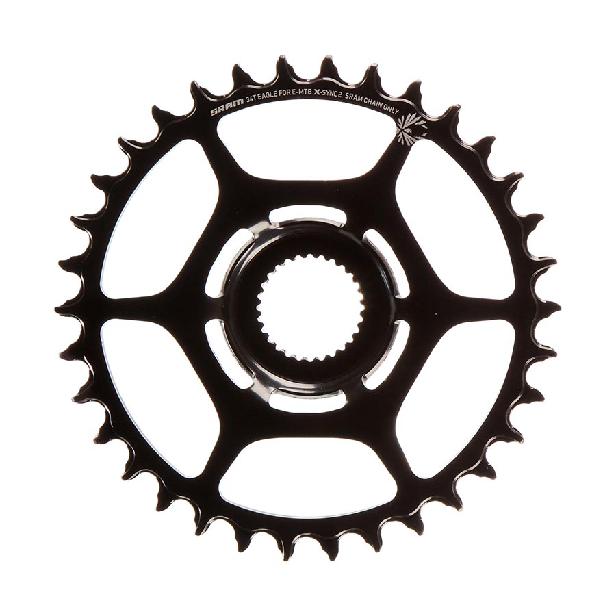 CHAINRING, TEETH: 34, SPEED: 12, BCD: DIRECT MOUNT, SINGLE, STEEL, BLACK