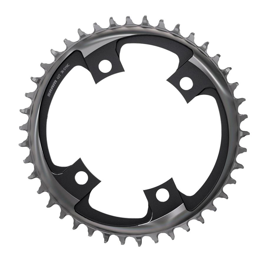 CHAINRING, TEETH: 40, SPEED: 12, BCD: 107, BOLTS: 4, SINGLE, ALUMINUM, GREY