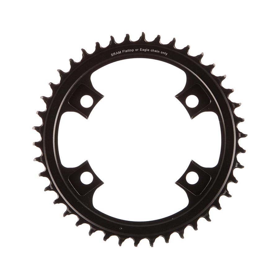 CHAINRING, TEETH: 42, SPEED: 12, BCD: 107, BOLTS: 4, SINGLE, ALUMINUM, BLACK