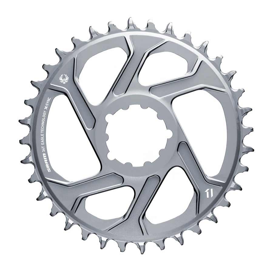 CHAINRING, TEETH: 32, SPEED: 12, BCD: DIRECT MOUNT, SINGLE, ALLOY, OFFSET 3MM, GREY