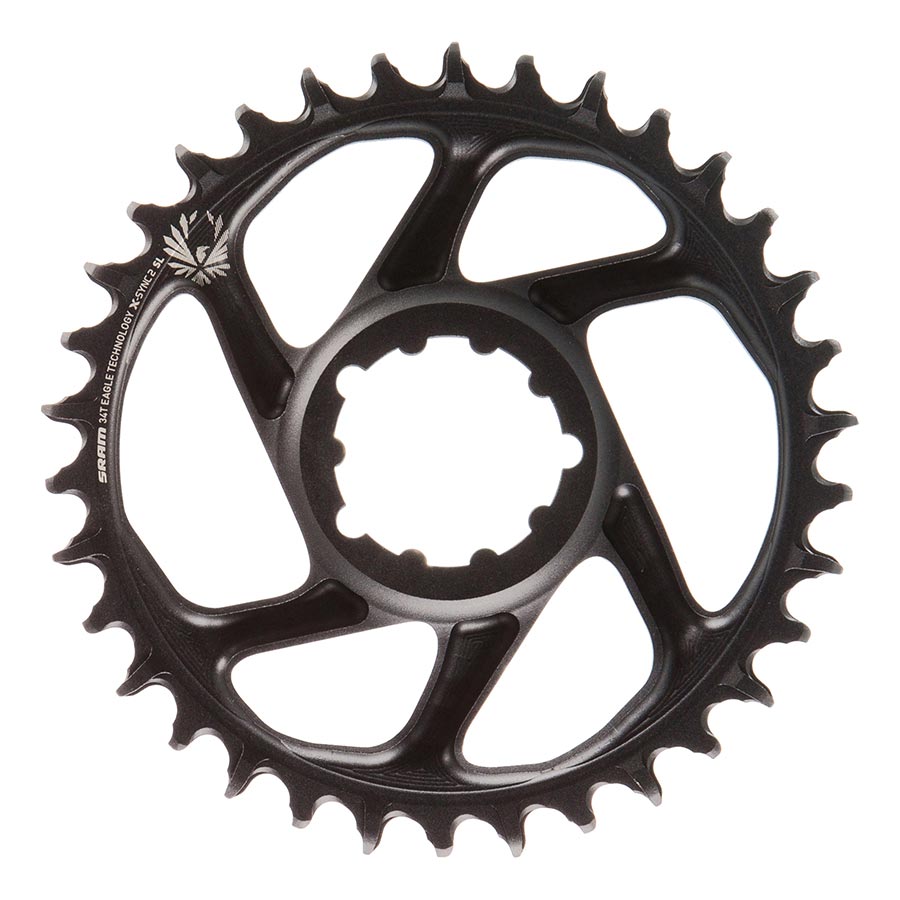 CHAINRING, TEETH: 34, SPEED: 12, BCD: DIRECT MOUNT, SINGLE, ALLOY, GREY