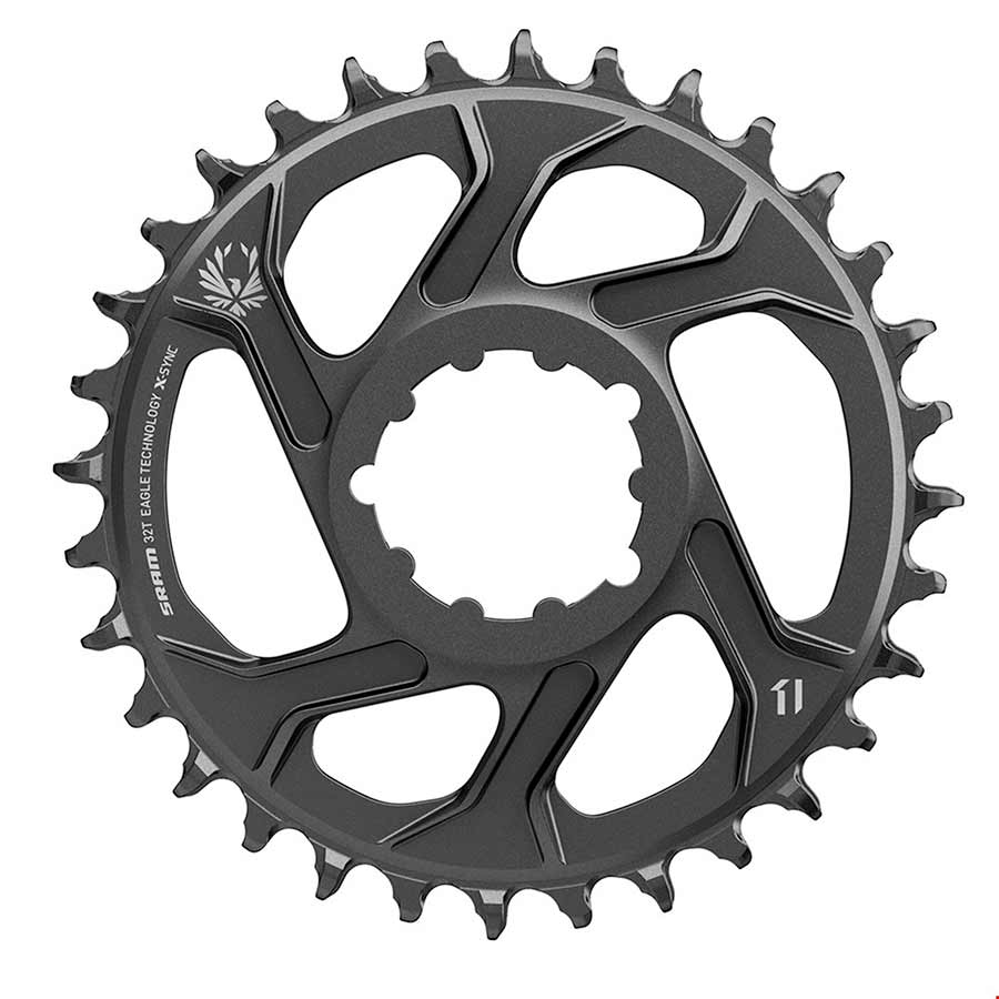CHAINRING, TEETH: 32, SPEED: 12, BCD: DIRECT MOUNT, SINGLE, ALLOY, GREY
