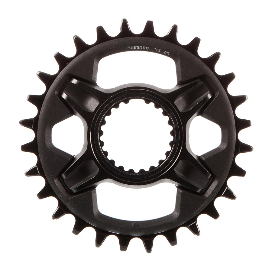 CHAINRING, TEETH: 28, SPEED: 12, BCD: DIRECT MOUNT, ALUMINUM/COMPOSITE/STEEL, BLACK