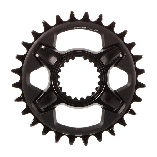 CHAINRING, TEETH: 28, SPEED: 12, BCD: DIRECT MOUNT, ALUMINUM/COMPOSITE/STEEL, BLACK