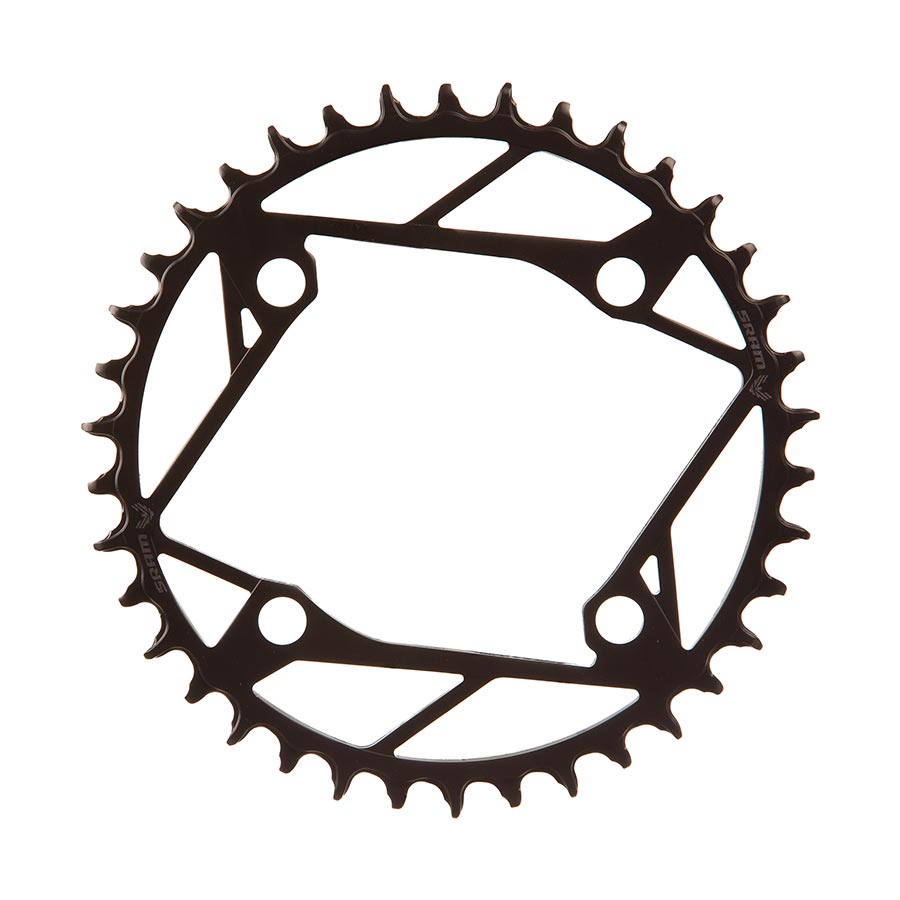 CHAINRING, TEETH: 38, SPEED: 12, BCD: 104, BOLTS: 4, STEEL, BLACK