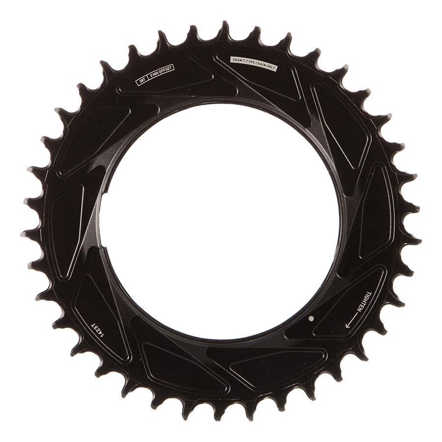 CHAINRING, TEETH: 38, SPEED: 12, BCD: THREAD MOUNT, ALUMINUM, BLACK