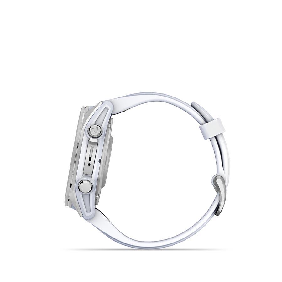 WATCH, WATCH COLOR: SILVER, WRISTBAND: WHITESTONE - SILICONE