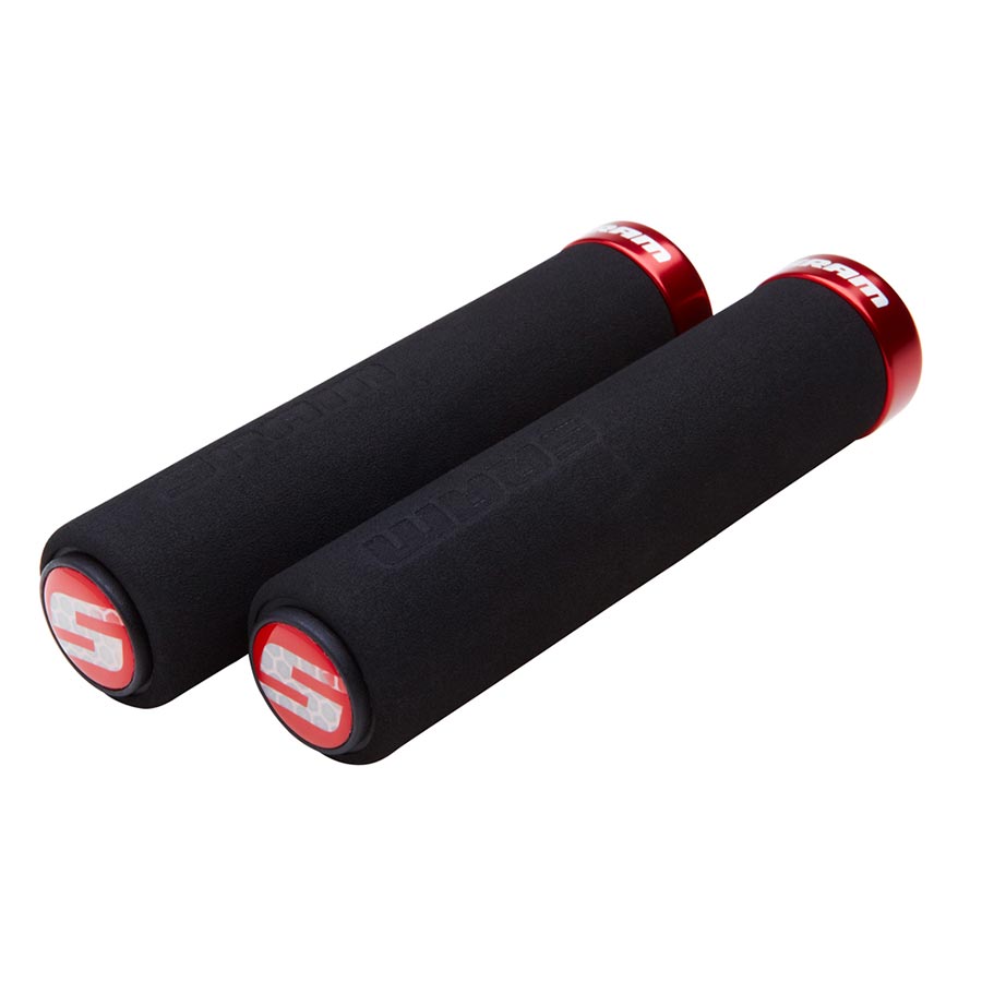 GRIPS, BLACK/RED, PAIR