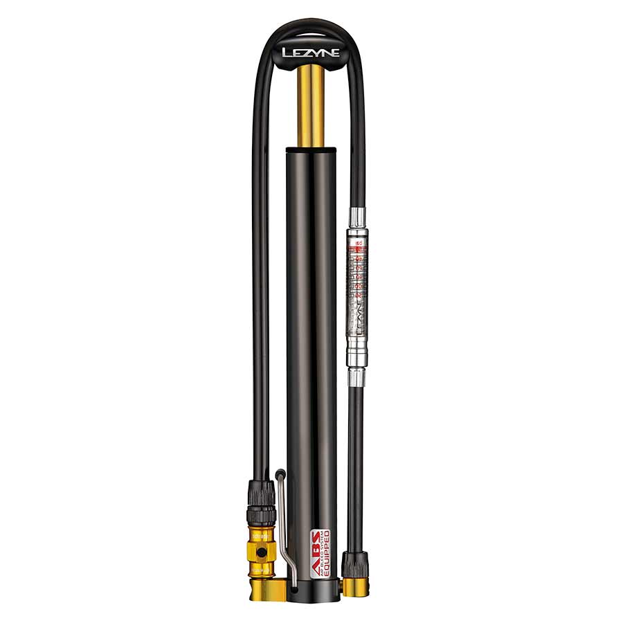 PUMP, ABS FLIP CHUCK, 90PSI, BLACK, WITH GAUGE