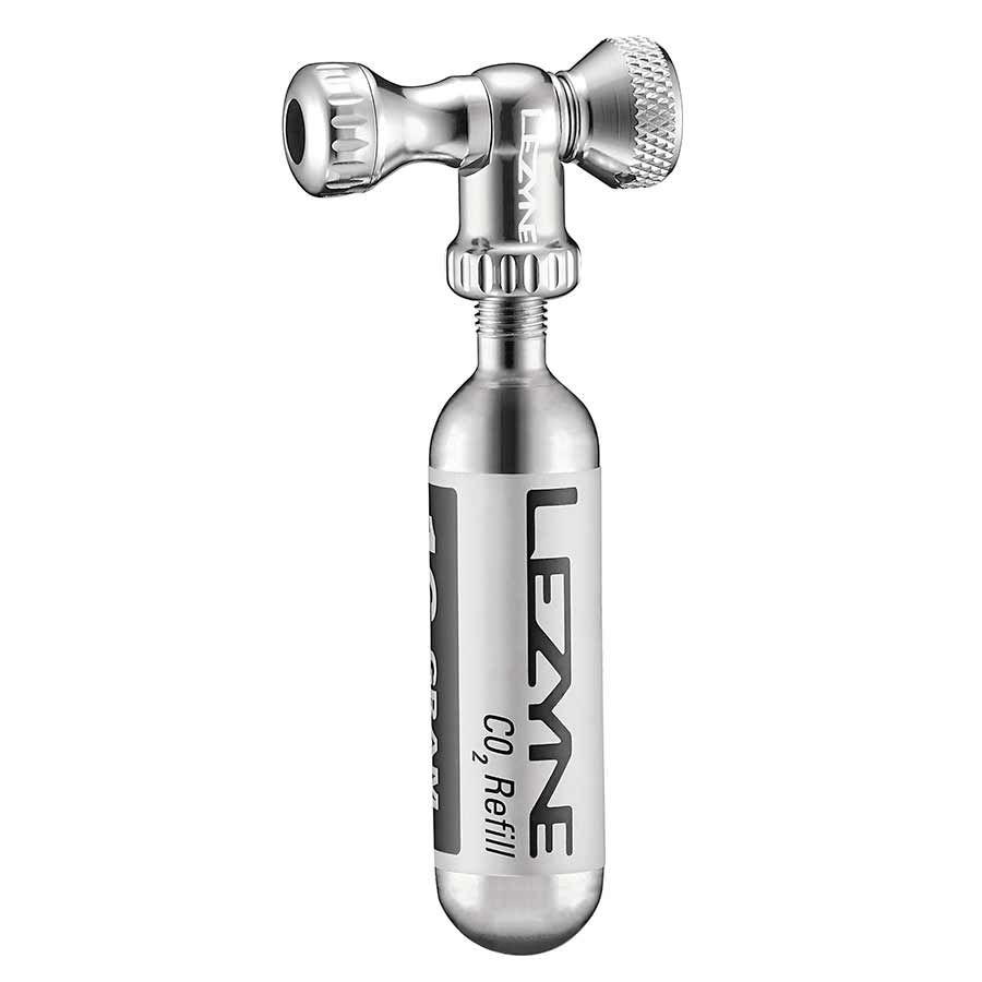CO2 INFLATOR, THREADED, PRESTA, SCHRADER, SILVER, 1X16G